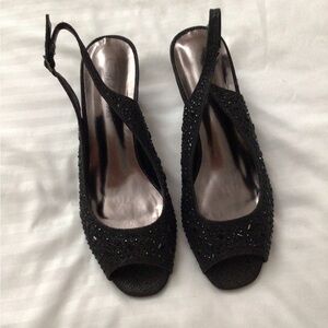 Black Glitter dress heels